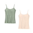 thumbnail image 3 of Timegard Camisoles 2 Pcs pour Femmes avec Soutien-Gorge Intégré Grande Taille Col Rond Respirantes Confortables Extensibles, 3 of 3