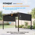thumbnail image 3 of Outsunny 2 Pcs 16 x 4ft Pergola Shade, UV Protection Pergola Canopy, Black, 3 of 10