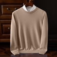 thumbnail image 2 of cfhntfmh Sweaters for Men Soft Crewneck Basic Thermal Shirts Comfy Long Sleeve Knitted Pullover Sweaters Fall Winter Loungewear, 2 of 6
