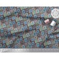 thumbnail image 3 of Soimoi Cotton Poplin Fabric Square Geometric Fabric Prints By Yard 56 Inch Wide, 3 of 3