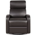 thumbnail image 1 of Costway Recliner Chair Swivel Rocker Manual Single Sofa Lounger w/Footrest Brown, 1 of 10