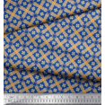 thumbnail image 3 of Soimoi polyester Crepe Fabric Check & Moroccan Ethnic Print Sewing Fabric Yard 52 Inch Wide, 3 of 3