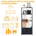 thumbnail image 4 of Patiojoy 4-Tier Ladder Bookshelf Storage Display Bookcase with 2 Drawers, 4 of 9