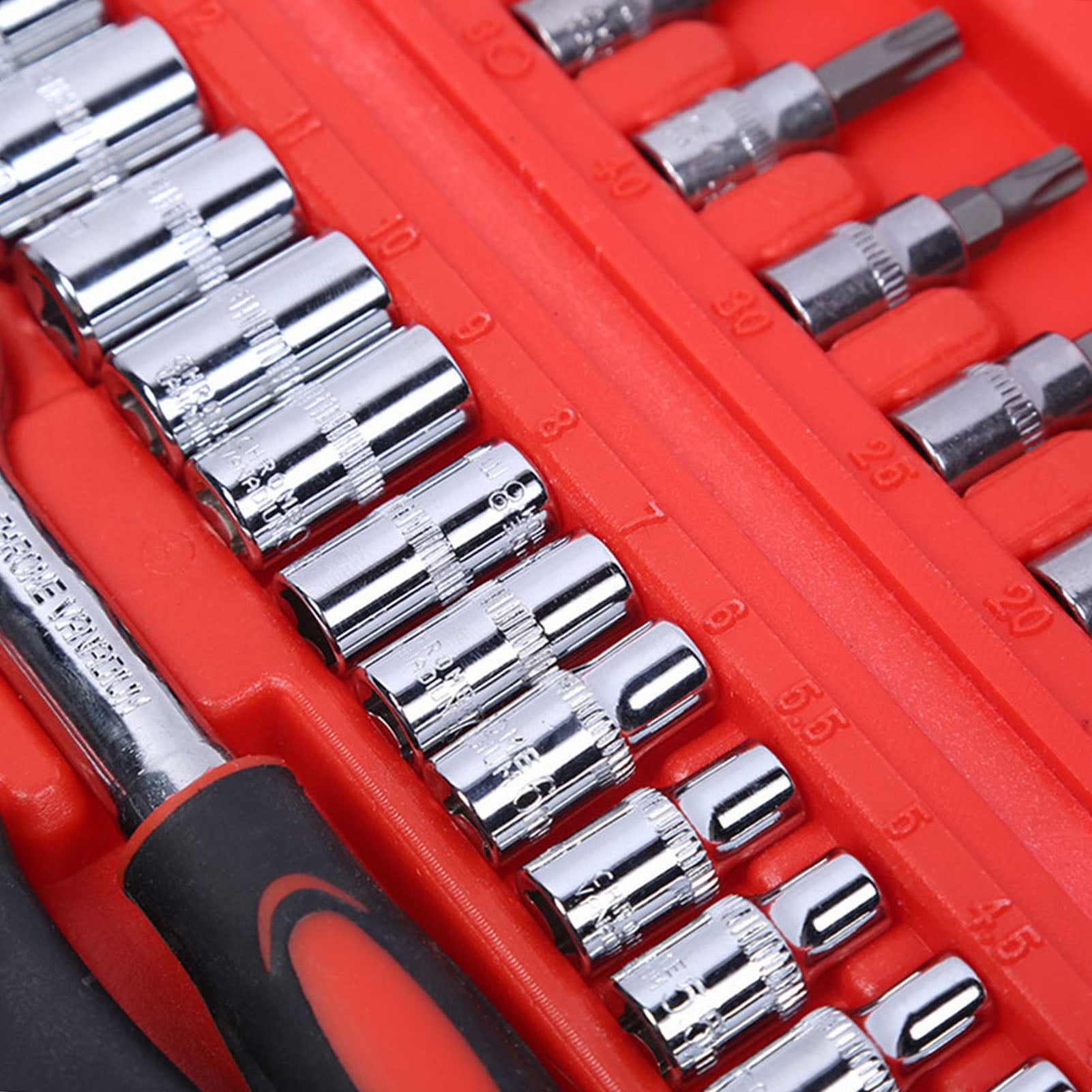 Riwcyla 46PCS Suit Compact And Convenient Quick Ratchet Sleeve Auto Sleeve Auto Protection Tool Set Hardware