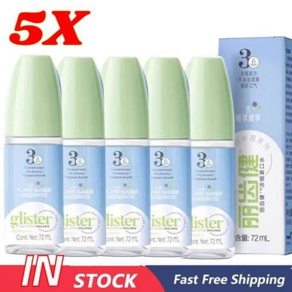 5x Amway Glister Concentrated Oral Rinse - Mouthwash - 72 ML New Packaging-=