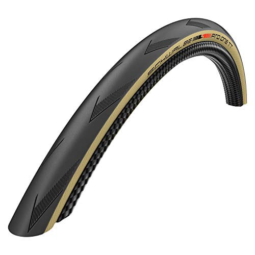 SCHWALBE - Pro One TT Time Trial and Triathlon Tubeless Folding Bike Tire | 700 x 28 | Evolution Line, Addix Race | Black/Tan