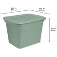 thumbnail image 3 of Sterilite 68L Tote - Green, 3 of 4