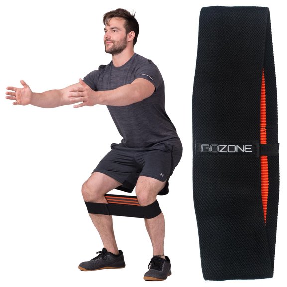 Bande de résistance en tissu uni GoZone – Noir/orange