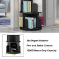 thumbnail image 4 of Bingirl 4-Tier Rotating Bookshelf: Storage Rack for and Adults, Corner Spinning Book Shelf for Small Space, Wood Revolving Bookcase Organizer for Bedroom & Living Room (Black), 4 of 7