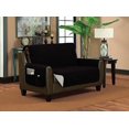 thumbnail image 1 of Classic Reversible Quilted Waterproof Furniture Protector Diamond Design (Loveseat, Black/Silver), 1 of 2