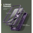 thumbnail image 3 of Dexnor for Samsung Galaxy S25 Plus Case with Built-in Slide Camera Cover & Screen Protector & Kickstand, Shockproof Rugged Case Full-Body Bumper Protective Cover for Galaxy S25 Plus 2025, Purple, 3 of 7