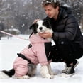 thumbnail image 4 of Small Winter Coat With Hood 4 Legs Covered Winter Snowsuit For Adjustable Warm Jacket For Small Pet Clothes Hangers Metal Pet Clothes for Medium Dogs Boys Pet Clothes for Large Dogs Pet Clothes for, 4 of 6