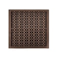 thumbnail image 3 of 16” x 16” Floor Vent Cover / Register VR-100 with Damper – Cast Aluminum Decorative Tudor Mushroom Design, Powder Coated Repaintable HVAC Vent for Floors, Walls & Ceilings – Black, Brown, White, 3 of 9