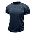 thumbnail image 2 of Besolor T-Shirts d'Été Décontractés pour Hommes à Col Rond, Manches Courtes, Coupe Ample, Évacuation de l'Humidité, Gym, Entraînement, Hauts Athlétiques, 2 of 4