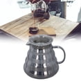 thumbnail image 1 of Grey Striped Glass Coffee Carafe, Manual Drip Pot Filter, Elegant Coffee Server with Beautiful Design for Home and Office Use, Heat Resistant and Sturdy, 1 of 7