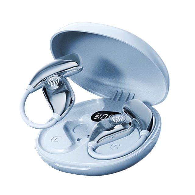 Écouteurs de Sport Sans Fil à Oreille Ouverte, Étanches et Résistants à la Sueur, Casque avec Micro pour Sport, Jogging, Course, Conduite, Cyclisme, Randonnée, Usage Intérieur et Extérieur, Écouteurs à Oreille Ouverte, Tapis de Yoga et Support