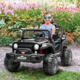 thumbnail image 2 of VOLTZ TOYS Jeep 12V Kids Ride On Car Toy with Open Doors, Working Searchlights, Parental Remote Control & LED Headlights - Black, 2 of 7