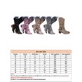 thumbnail image 2 of Woobling Ladies Comfort Pull On Shoe Walking Retro Western Cowgirl Non Slip Riding Boots Purple 7, 2 of 3