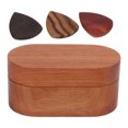thumbnail image 2 of Wood Picks Case, Guitar Pick Set Flexible Wooden Gift Portable  For Guitarist For Banjo For Mandolin, 2 of 8