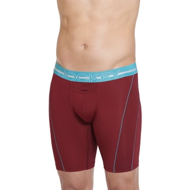 Jockey Sport Boxeur-Brief à Jambe Longue de 9 Po pour Homme en Microfibre Argentée