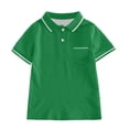 thumbnail image 1 of Boys Polo Shirts Solid School Uniform Shirts Rugby Shirts Kids Short Sleeve Shirts 9-10 Years, 1 of 4