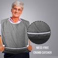 thumbnail image 4 of SLYNSHome Bavoirs pour Adultes avec Attrape-Miettes, Protège-Vêtements Lavable Réutilisable Imperméable pour l'Alimentation Bavoirs pour Adultes - Gris, 4 of 6