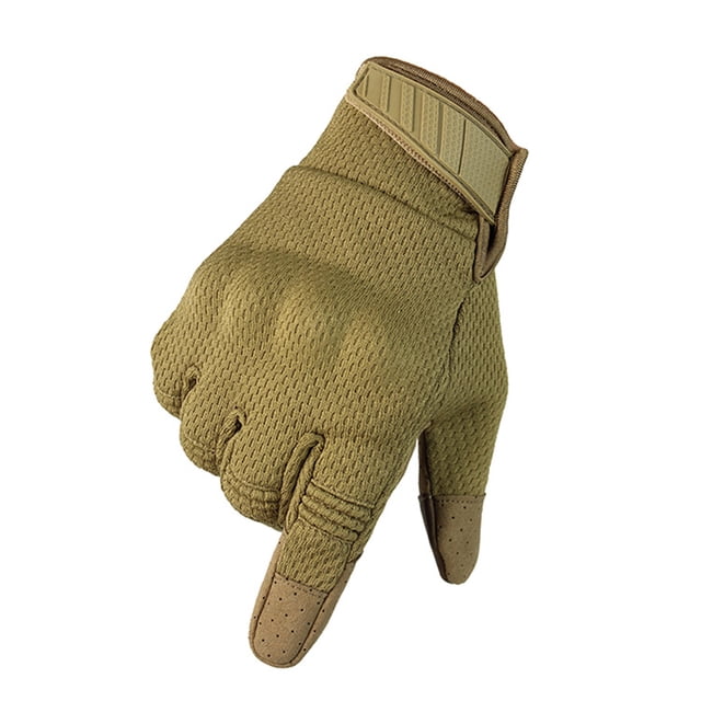 Motorcycle Gloves Touchscreen Breathable Anti-slip Adjustable Wrist Strap Knuckles Protection Full Finger Gloves
