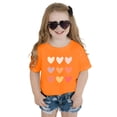 thumbnail image 4 of GDREDA Vêtements Fille Enfants Filles Mignon Imprimé Graphique Col Rond Manches Courtes Tee Été Décontracté T-Shirt Sortie Hauts Orange, 3-4 Ans, 4 of 4