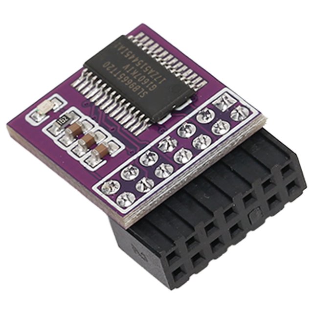 14Pin TPM2.0 Module, TPM 2.0 Encryption Security Module LPC Interface Standalone Crypto Processor For Computer
