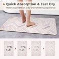 thumbnail image 3 of Marble Bath Mat 32" x 20" Soft Chevron Bathroom Mat with NonSlip Rubber Backing QuickDry & Super Absorbent Layer MultiColor Thin Washable Shower Floor Rug Perfect for Elegant Bathrooms, 3 of 6