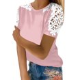 thumbnail image 1 of adviicd Chemises pour Femmes T-Shirt Tendance pour Femmes Manches Courtes Graphique Tee Tops Rose,m, 1 of 5