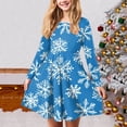 thumbnail image 2 of Zanarzt Robe de Noël pour Fille Robe de Noël pour Tout-Petit Fille Robe de Noël pour Fille Imprimé Bal Fête Fête de Noël Robes pour Fille Bleu, 17-18 Ans, 2 of 5
