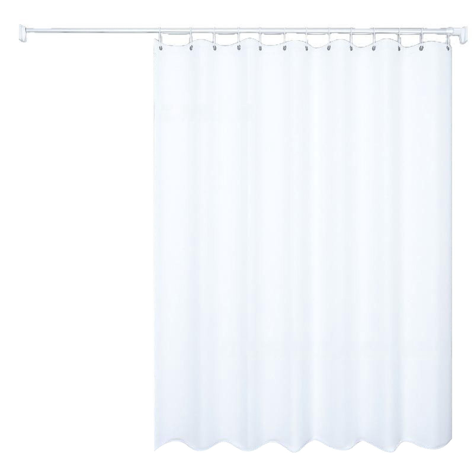 Hearth & Gear Lightweight PEVA Bath Curtain Liner White Extra Long Shower Curtain Hooks Extra Wide Shower Curtain 84x72 Narrow Shower Curtain Shower Curtains for Bathroom Teal Shower Curtain Weights
