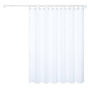 Hearth & Gear Léger PEVA Rideaux de bain Liner blanc Extra longue douche Rideaux Crochets Extra large douche Rideau 84x72 Rideaux de douche étroit Rideaux pour salle de bains Rideaux douche