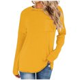 thumbnail image 1 of Yuyuzo T-Shirts à Manches Longues pour Femmes Col Ras du Cou Décontractés Basiques Doux Amples Couleur Unie Hauts d'Automne, 1 of 5