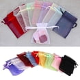 thumbnail image 2 of Exquisite Party Supplies 50 Pcs Organza Jewelry Gifts Drawable Box Wedding Gift Candy Mini Pouch Bag, 2 of 6