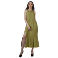 thumbnail image 1 of Moomaya Robe de Vacances pour Femmes en Rayonne, Col Licou, Sans Manches, Fente avant, Robe Imprimée, 1 of 4