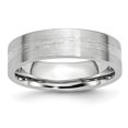 thumbnail image 1 of Cobalt Sterling Silver Inlay Satin 6mm Flat Band Size 9.5, 1 of 6