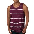 thumbnail image 1 of LSLJS Débardeurs à Imprimé Rayures 3D pour Hommes Sans Manches à Col Rond T-Shirt de Plage Débardeurs Muscle, 1 of 4