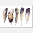 thumbnail image 2 of Designart Boho Ethnic Dark Gray Feathers I Canvas Wall Art, 2 of 3
