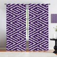 thumbnail image 3 of Geometric Symmetric Triangles Soundproof Privacy Curtains, Continuous Abstract Lines Illustration Blackout Pinch Pleated Curtains, Foldable Breathable Home Curtains for Living Bedroom-W52xL84in, 3 of 5
