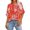 Red, variant on FcBaudy Womens Tops, Shirts for Women, Short Sleeve Round-Neck Blouses & Shirts Women's Ladies Fashion Casual Cropped Short Sleeve Printing Loose Shirt Blouse Top Women Blouse