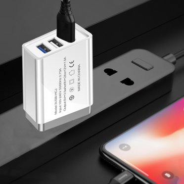WIFKLSIIPG USB Wall Charger 2A 3USB Wall Plug Portable Home Travel Plug Power Adapter