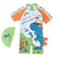 thumbnail image 1 of Swim Trunks Baby Boys Boy 2 Pieces Short Sleeve Cartoon Cute Student Swimsuit Spring Bathing Suits For Kid 12-18M, 1 of 3