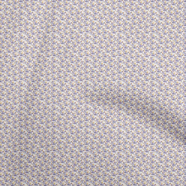 oneOone Polyester Spandex White Fabric Floral Fabric For Sewing Printed Craft Fabric By The Yard 56 Inch Wide