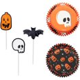 thumbnail image 3 of Wilton Skull, Bat and Pumpkin Halloween Cupcake Kit, 72-Piece, 3 of 5