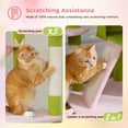 thumbnail image 4 of PAWZ Road Arbre à Chat du Plancher au Plafond de 90,5 à 100,4 Pouces Tour d'Arbre à Chat Réglable pour Chats Griffoir Rose, 4 of 6