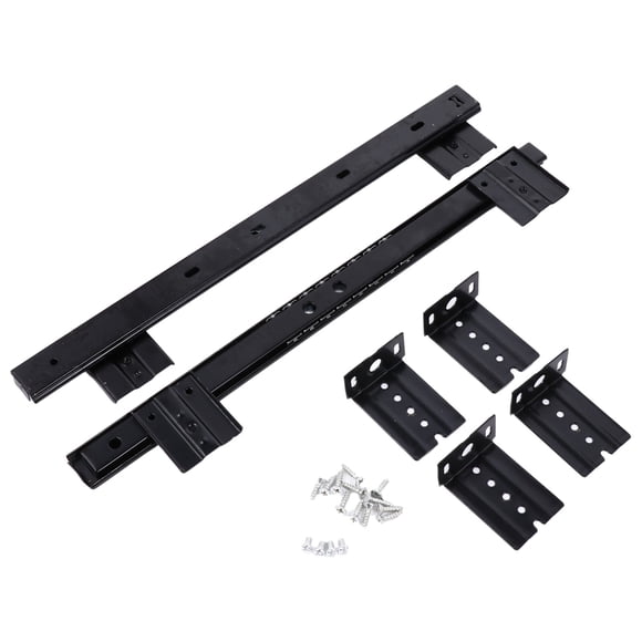 KAKOWELY 1 Pair Bearing Desk Keyboard Drawer Tray Slide Rail Track Side Mount Track,13.58"X0.98"X0.35"