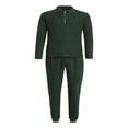 thumbnail image 3 of Mens Long Sleeve Outfits Stand Collar Sweatshirt Top and Sweatpants Tracksuit Set, 3 of 9