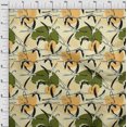 thumbnail image 4 of oneOone Rayon Light Yellow Fabric Flamingo Fabric For Sewing Printed Craft Fabric By The Yard 56 Inch Wide, 4 of 5